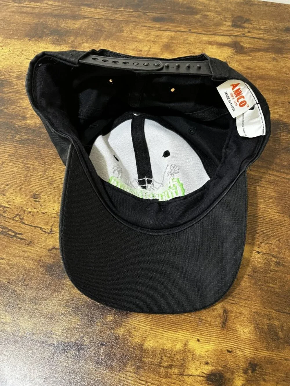 Vintage 90s Goosebumps Snapback Hat Black Green Spider ANNCO Youth R.L. Stine